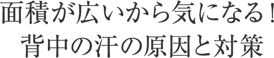 面積が広いから気になる 背中の汗の原因と対策 制汗剤デオドラントban